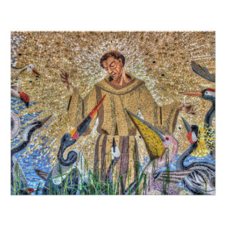 Póster Francis Of Assisi Mosaic
