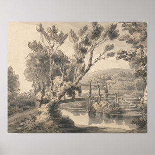 Póster Francis Towne - a ponte do pé