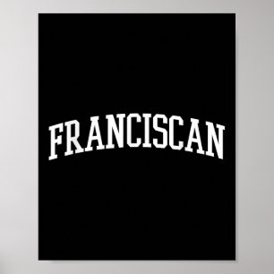 Poster Franciscan Arch Vintage Retro College Athletic Spo