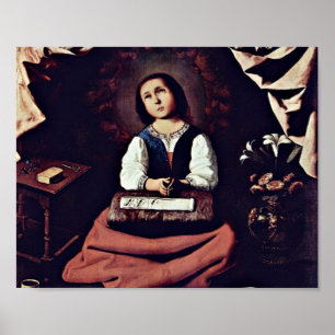 Póster Francisco de Zurbaran - Orando Virgem Maria