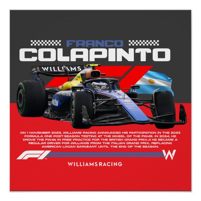 Póster Franco colapinto (Frente)