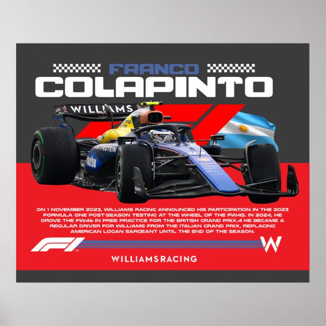 Poster Franco colapinto (Frente)