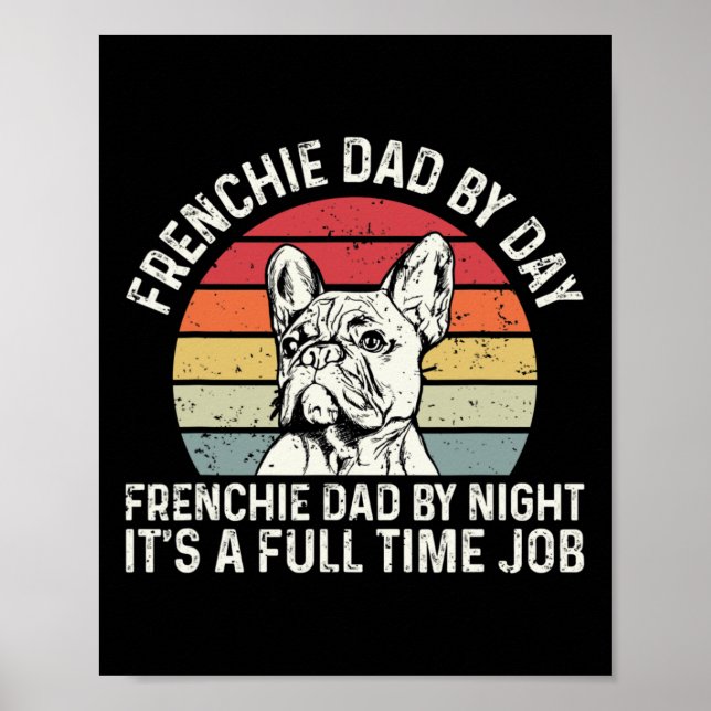 Poster Franco Dog Cita Para O Seu Pai Francês (Frente)