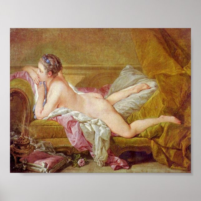 Poster Francois Boucher - Senhora do Luís XV (Frente)