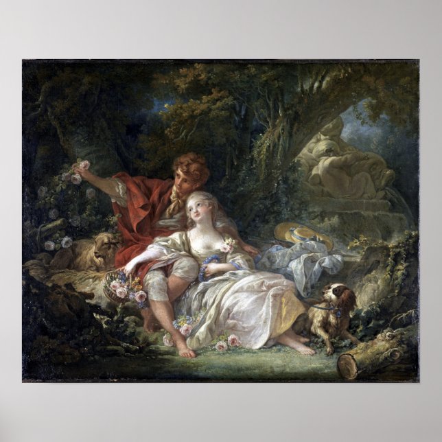 Poster François Boucher Shepherd e Shepherdese (Frente)
