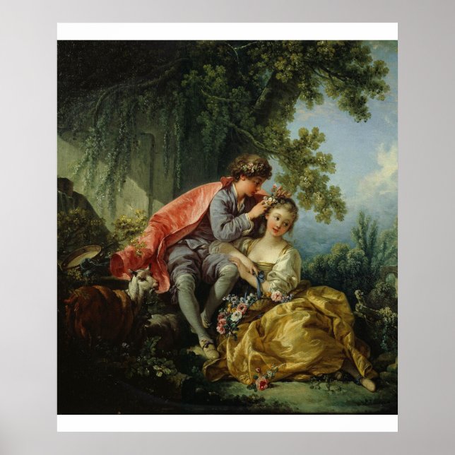 Poster François Boucher The Four Seasons: Spring Frühling (Frente)