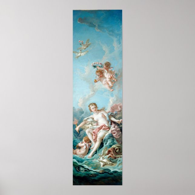 Poster François Boucher Venus sobre as ondas (Frente)