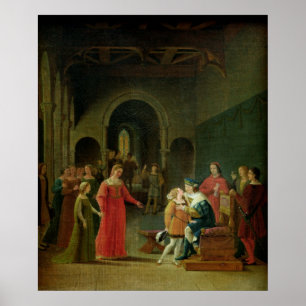 Póster Francois eu apresentei a Louis XII