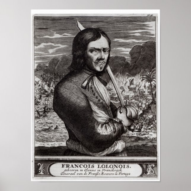 Póster Francois Lolonois, General dos Franceses (Frente)