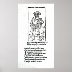 Póster Francois Villon, 'das obras