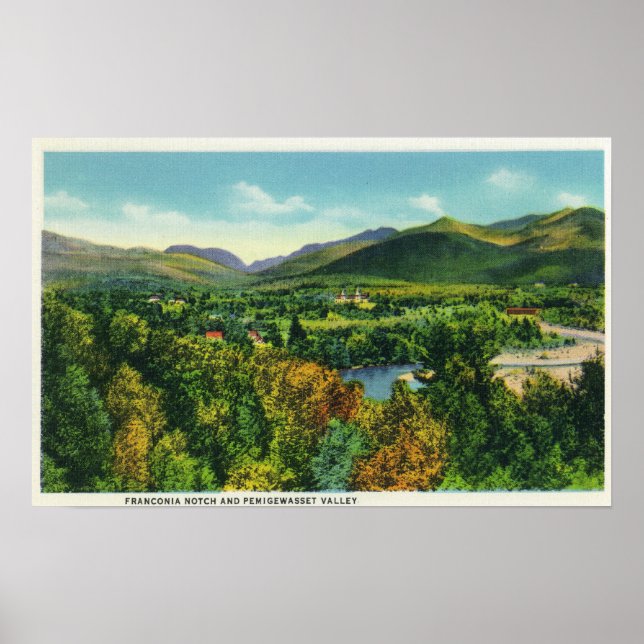Póster Franconcia Notch & Pemigewasset Valley (Frente)