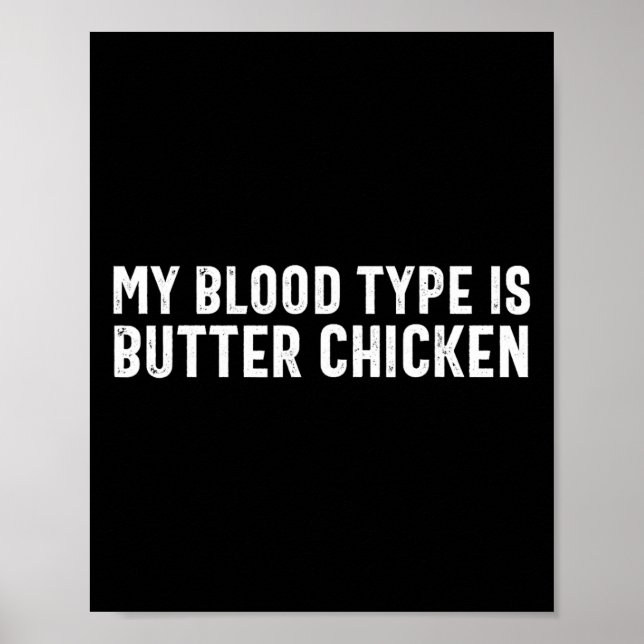 Poster Frango Butter Punjabi Desi Comida Índia Engraçada  (Frente)