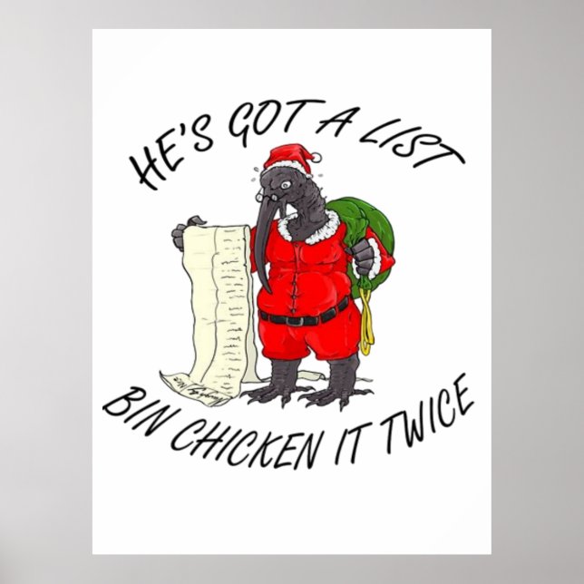 Poster Frango da Lixeira de Natal (Frente)