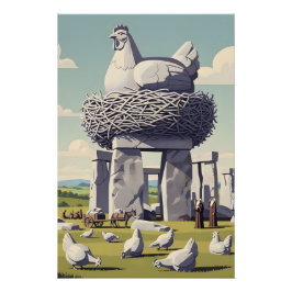 Póster Frango engraçado