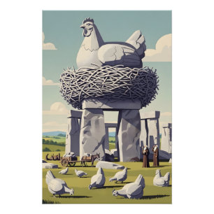 Póster Frango engraçado