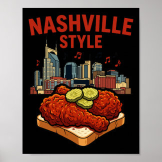 Poster Frango Frito Apimentado Estilo Nashville E Music C