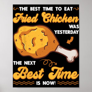 Poster Frango Frito Frango Marinado Refeição Lanche Cr