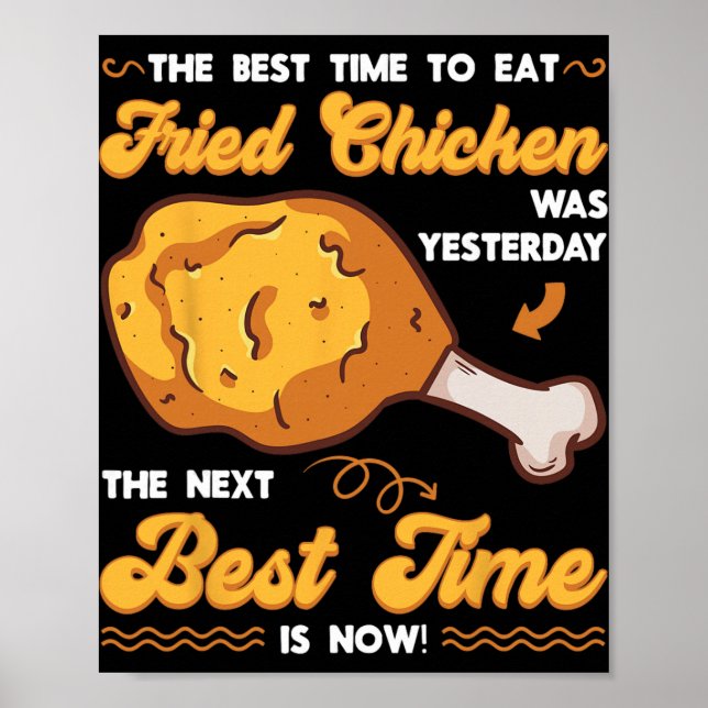 Poster Frango Frito Frango Marinado Refeição Lanche Cr (Frente)