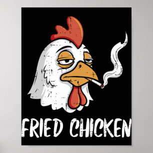 Poster Frango Frito Piada Engraçada Humor Adulto Homens M