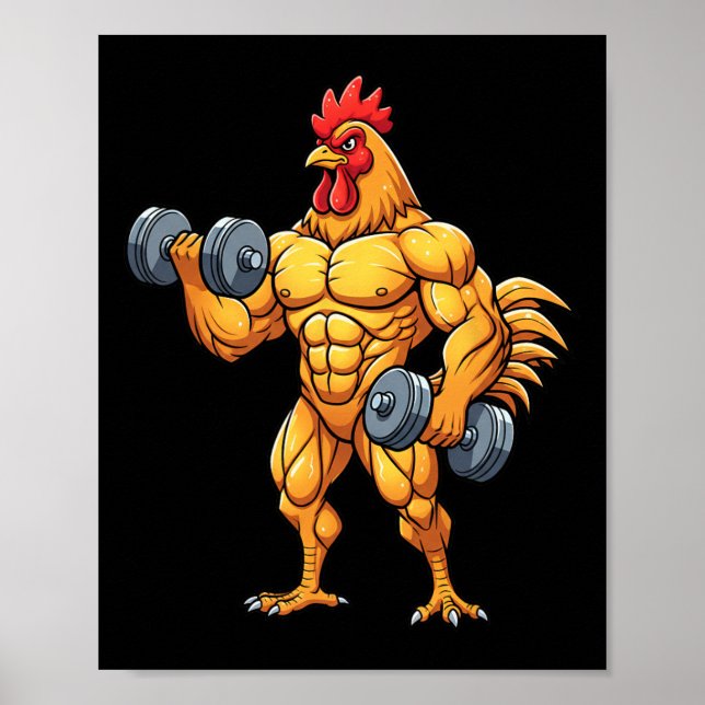 Poster Frango, Galo Buff (Frente)