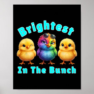 Poster Frango Mais Brilhante Do Arco-íris De Páscoa Pun