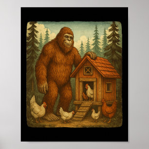 Poster Frango Para Homens Amantes de Frango Criador de Fr