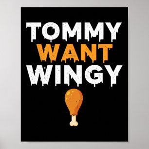 Poster Frango Tommy Quer Asa, Humor de Frango Engraçado