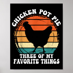 Poster Frango Vintag T E Três Das Minhas Coisas Favoritas