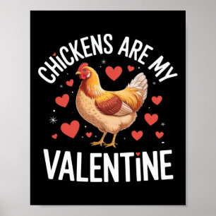 Poster Frangos São Meu Namorado Amante De Animais Engraça