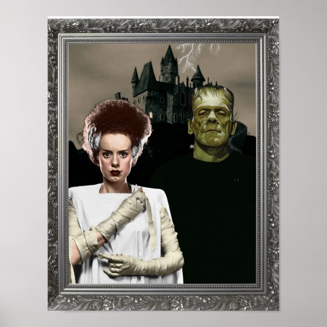 Poster Frankenstein e sua Noiva (Frente)