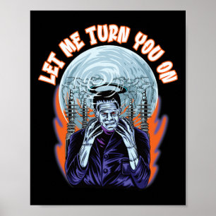 Poster Frankenstein Halloween S Horror Vintage Engraçado