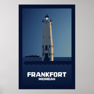 Póster Frankfort Lighthouse, Michigan