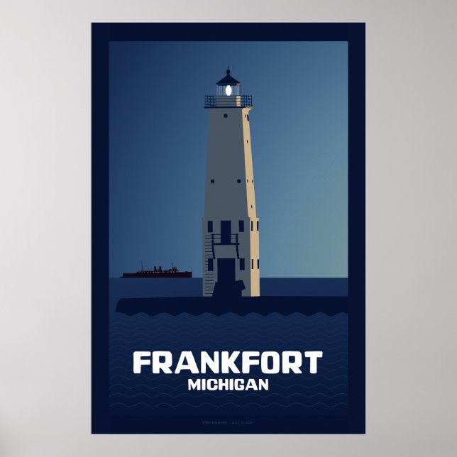 Póster Frankfort Lighthouse, Michigan (Frente)