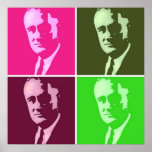 Póster Franklin D. Roosevelt Pop Art<br><div class="desc">FDR Pop art design</div>