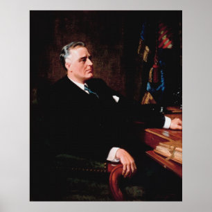 Poster FRANKLIN D. ROOSEVELT por Frank O. Salisbúria