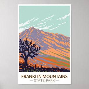 Poster Franklin Mountain State Park Texas Vintage