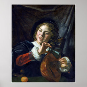 Poster Frans Hals Boy com Lute