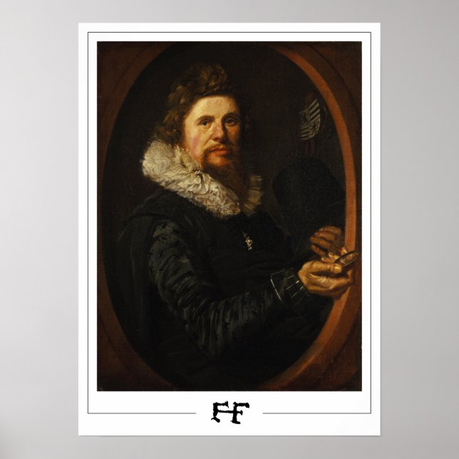 Poster Frans Hals Cartaz de Arte Zedign #124 (Frente)