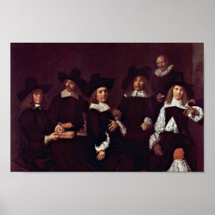 Poster Frans Hals - Retrato em grupo dos regentes