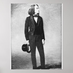 Póster Franz Liszt (1811-86) 1856 (litho) (foto de b/w)