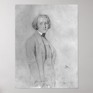 Póster Franz Liszt Roma, o 29 de maio de 1839