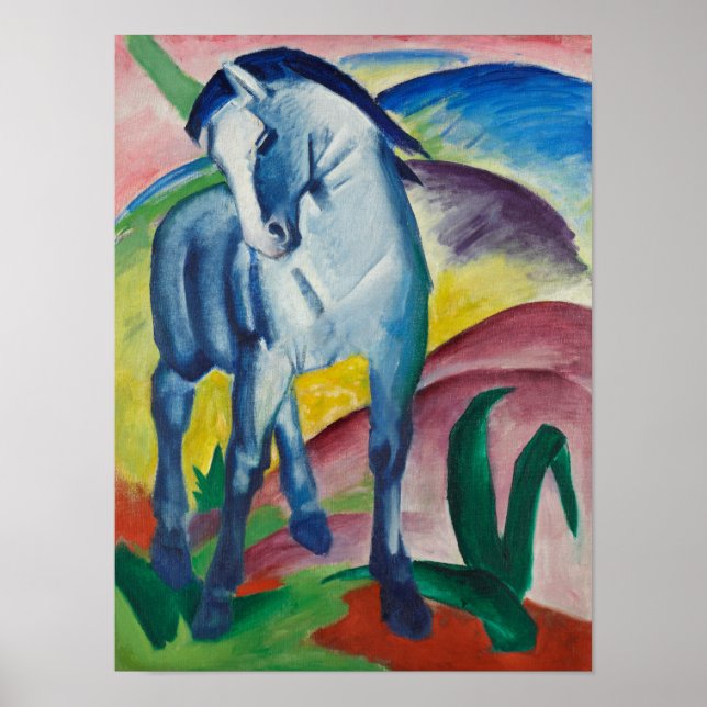 Poster Franz Marc Blue Horse Painting (Frente)