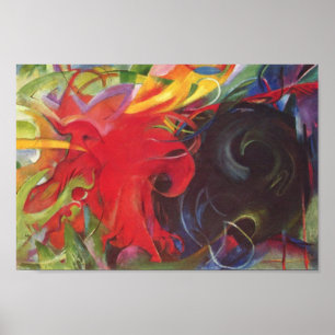 Póster Franz Marc - formulários de combate