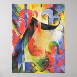 Poster Franz Marc - formulários quebrados