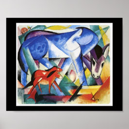 Poster Franz Marc, Os Primeiros Animais,