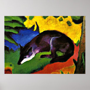Poster Franz Marc - Raposa Azul