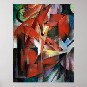 Poster Franz Marc Raposas (1913)