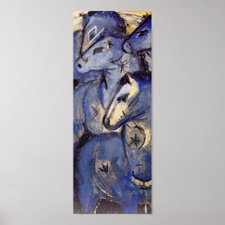 Poster Franz Marc - Torre de Cavalos Azuis