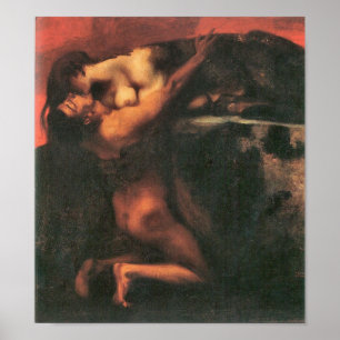 Póster Franz von Colagem - o beijo da esfinge