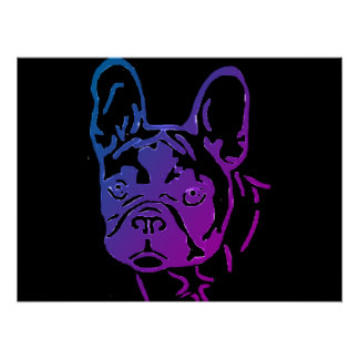 Póster Französische Bulldogge Fotodruck Poster